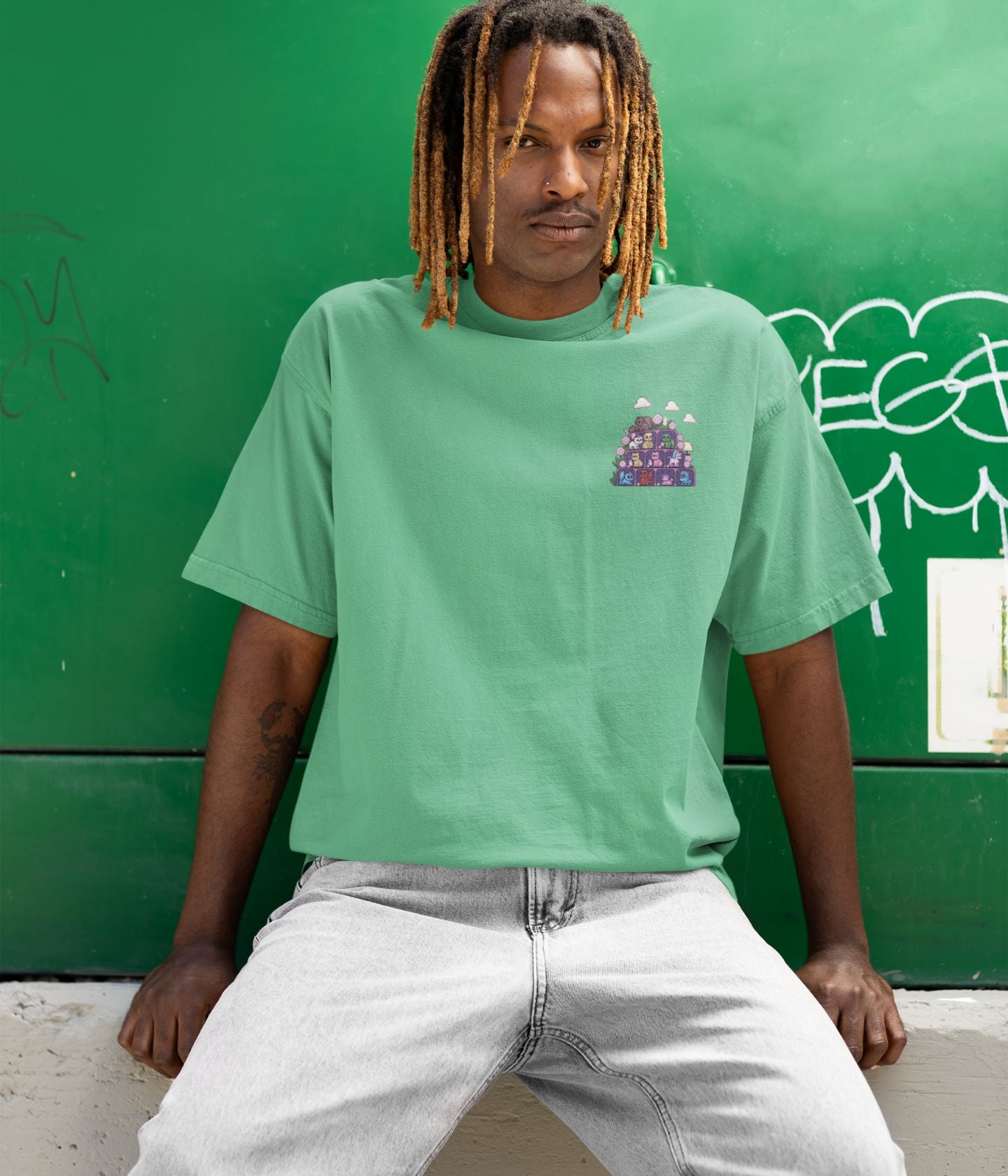 Pixel Zoo - Terry Oversized T-Shirt