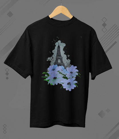 Whispers Of Paris - Terry Oversized T-Shirt - Dark