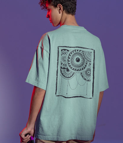 Mandala Frame - Terry Oversized T-Shirt