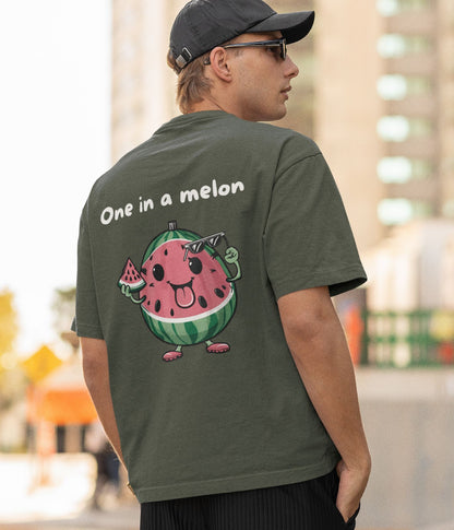 One In A Melon - Unisex Oversized Classic T-Shirt - Dark - aiink