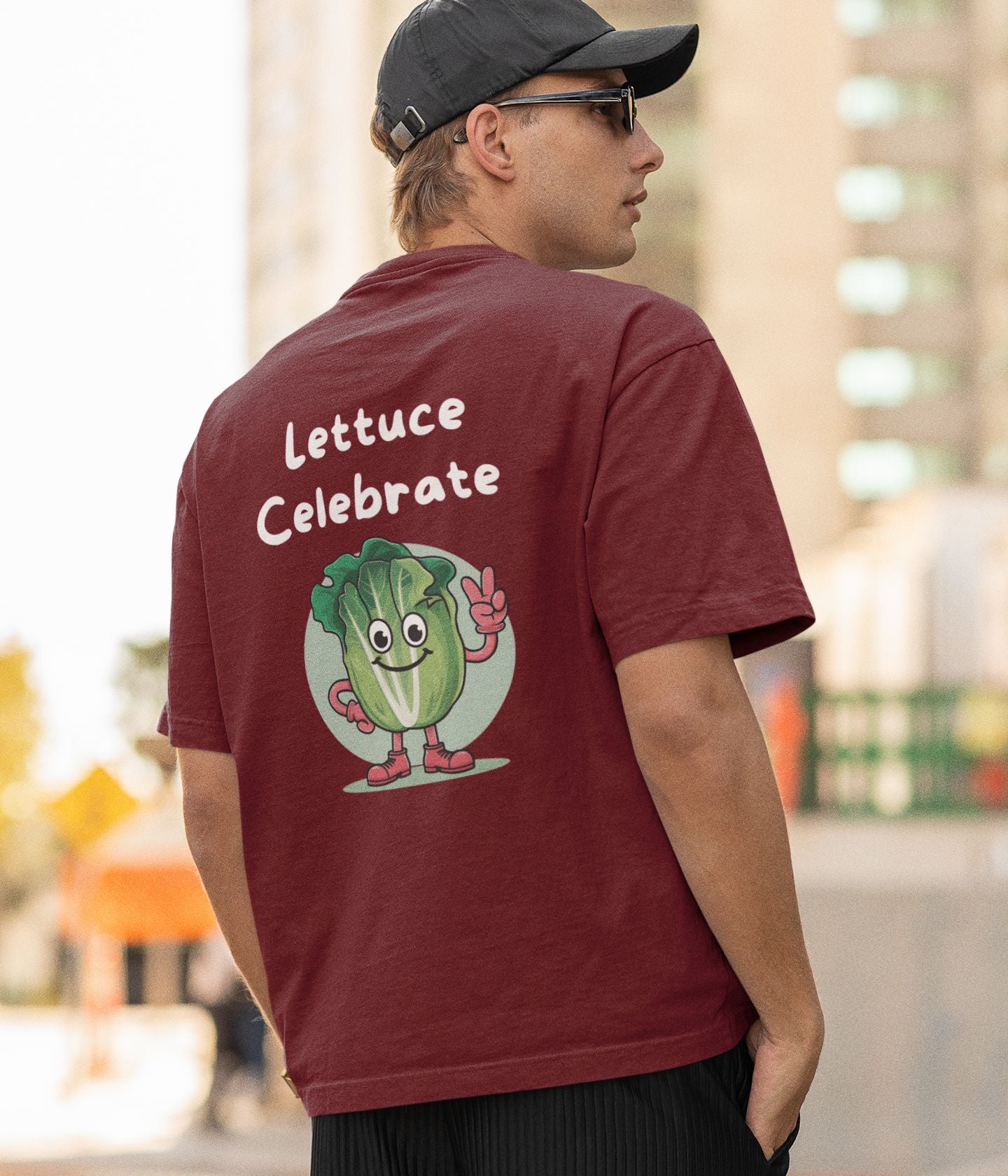 Lettuce Celebrate - Unisex Oversized Classic T-Shirt - Dark - aiink