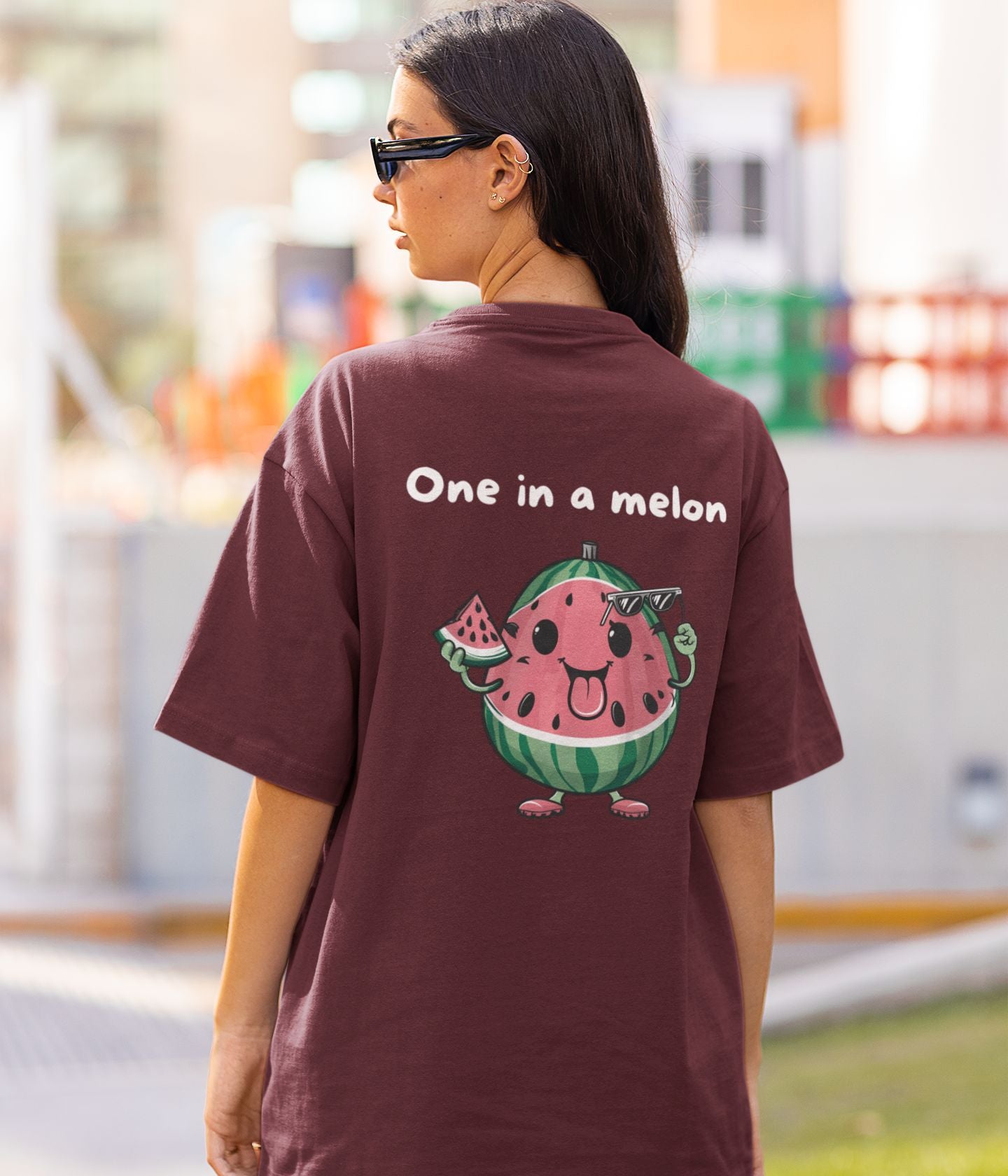 One In A Melon - Unisex Oversized Classic T-Shirt - Dark - aiink