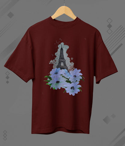 Whispers Of Paris - Terry Oversized T-Shirt - Dark