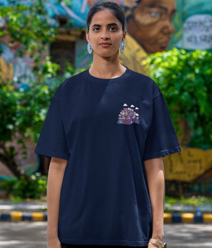 Pixel Zoo - Terry Oversized T-Shirt - Dark