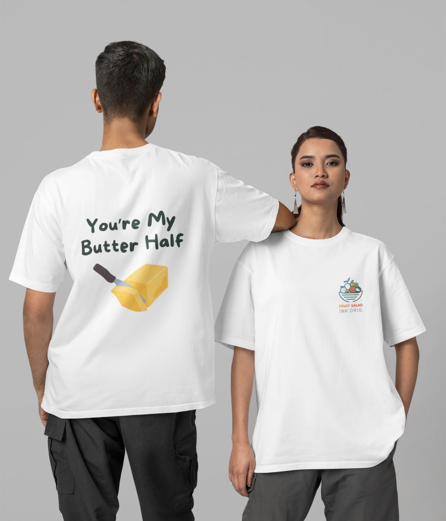 Butter Half - Unisex Oversized Classic T-Shirt - aiink