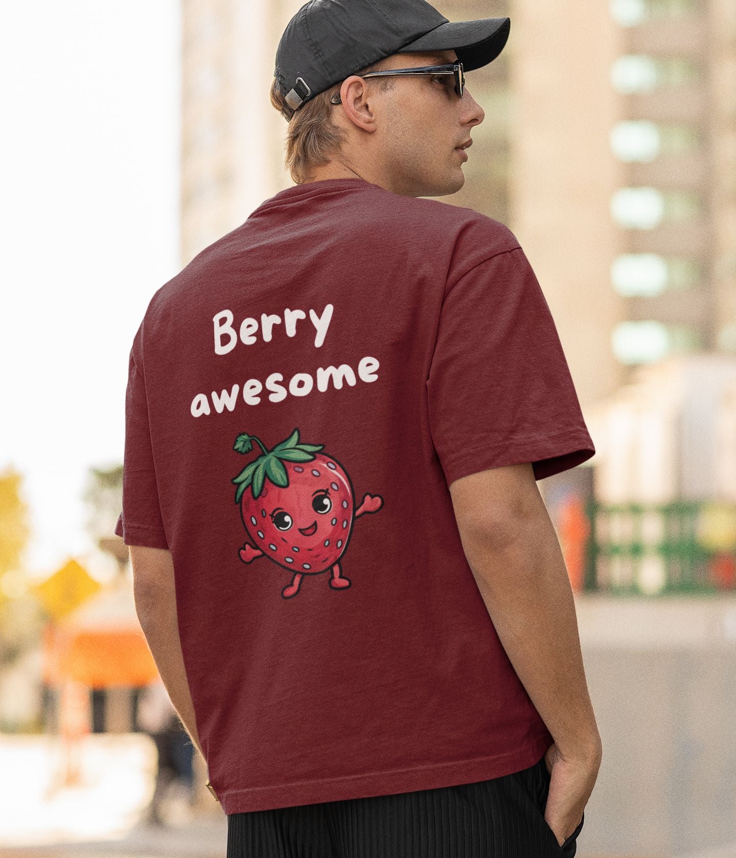 Berry Awesome  - Unisex Oversized Classic T-Shirt - Dark - aiink