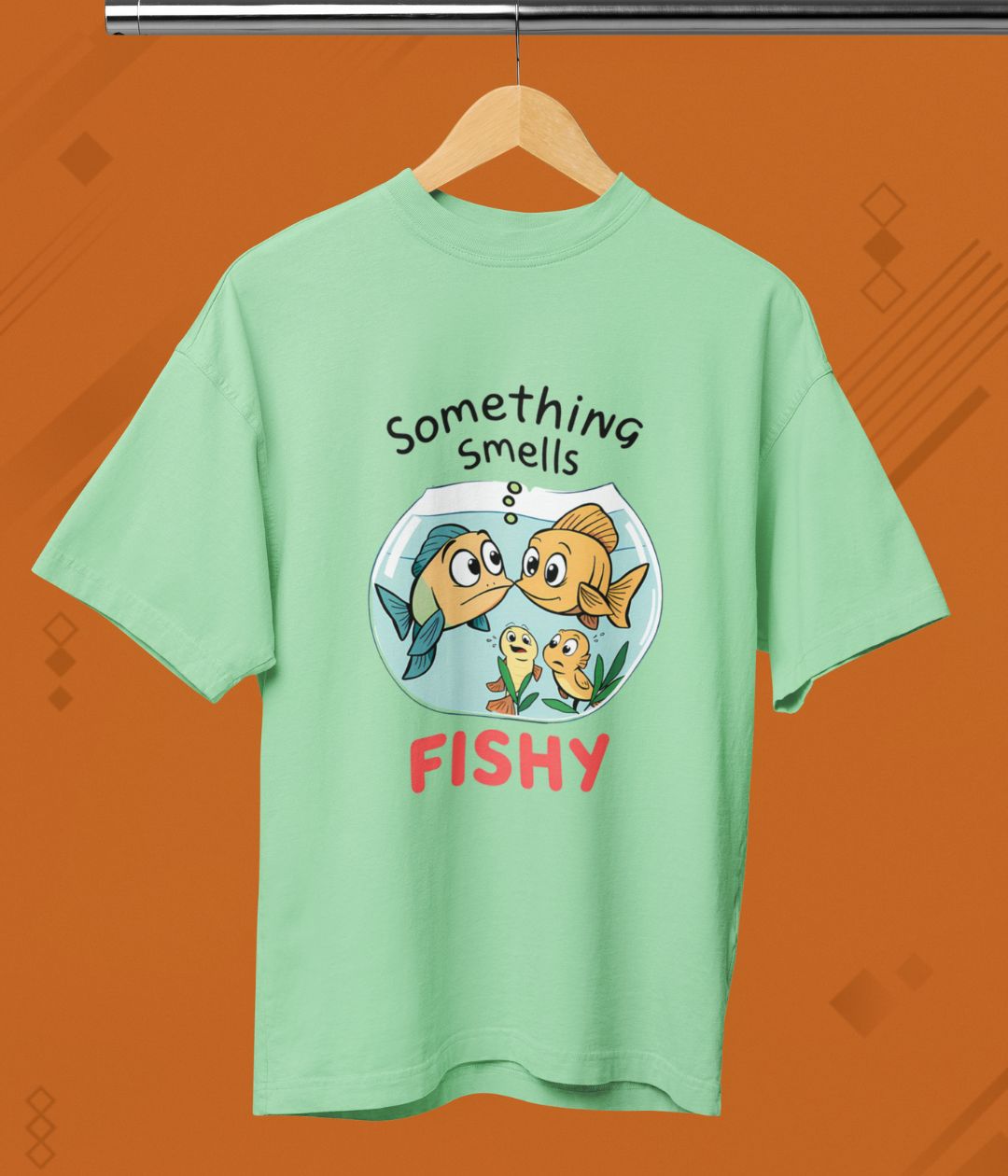 Something Smells Fishy - Terry Oversized T-Shirt