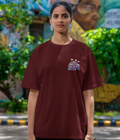 Pixel Zoo - Terry Oversized T-Shirt - Dark