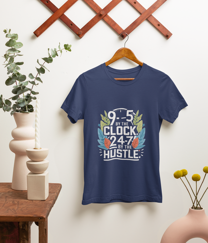 9-5 Hustle - Women's Supima T-Shirts Dark - aiink