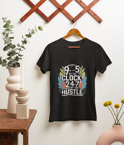 9-5 Hustle - Women's Supima T-Shirts Dark - aiink