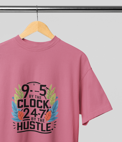 9-5 Hustle - Women's Terry Oversized T-Shirt - aiink