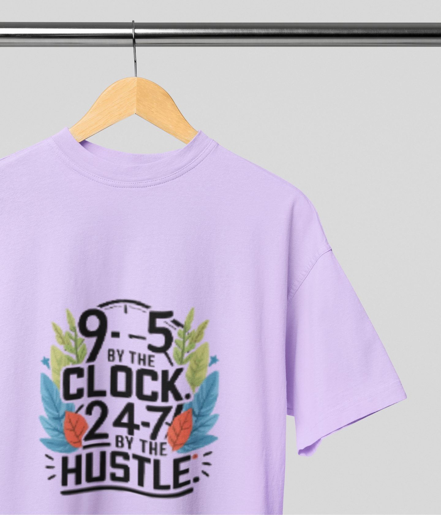 9-5 Hustle - Women's Terry Oversized T-Shirt - aiink