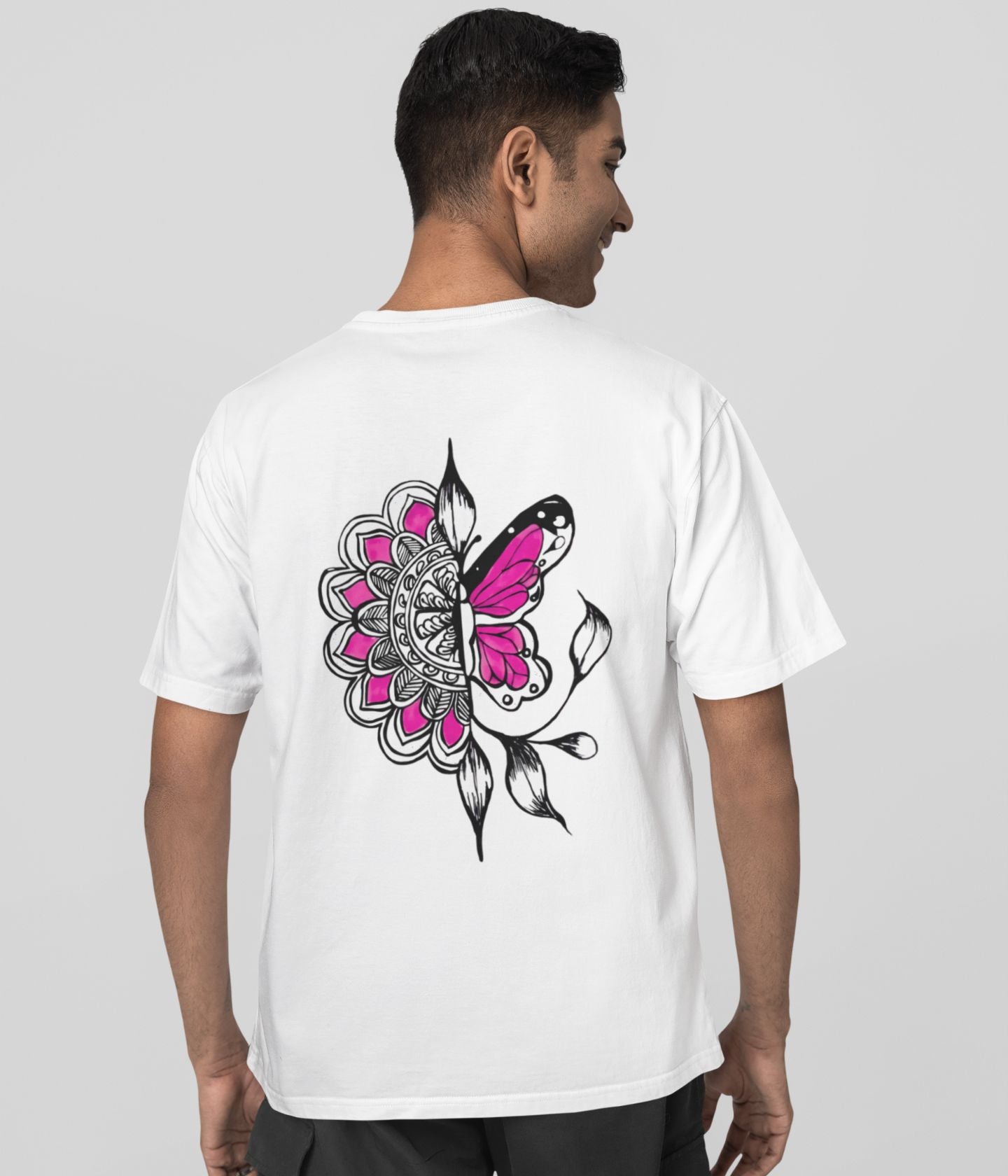 Butterfly Doodle - Oversized Classic T-Shirt