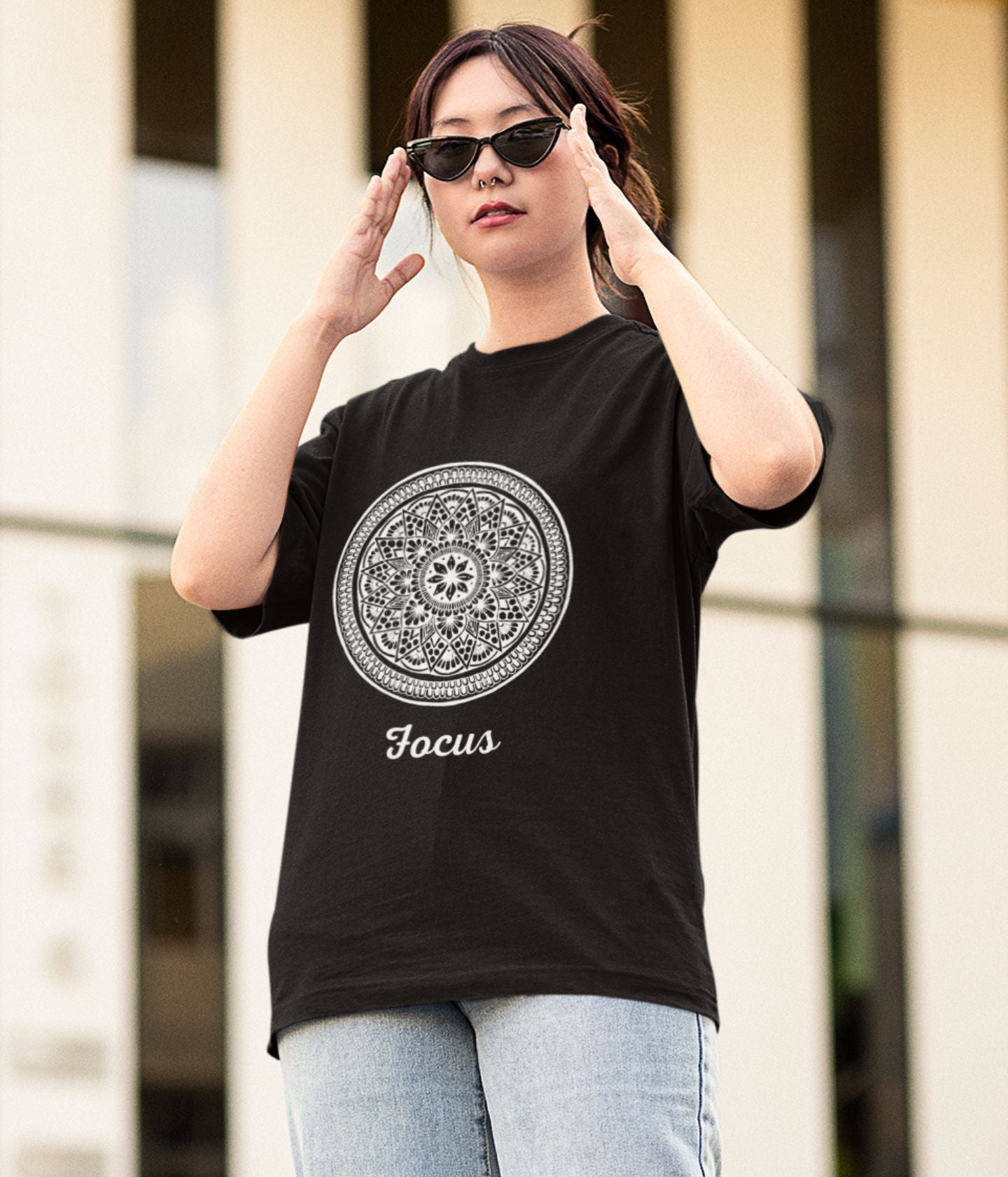 Focus - Terry Oversized T-Shirt - Dark