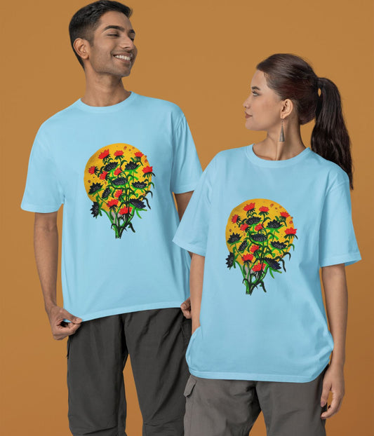 Floral Dusk - Terry Oversized T-Shirt