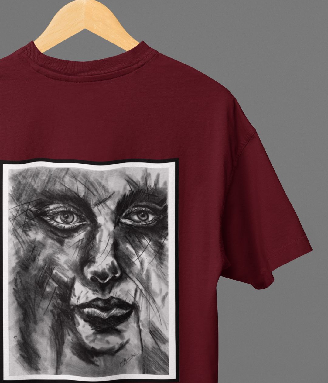 Soul In Charcoal - Oversized Classic T-Shirt - Dark