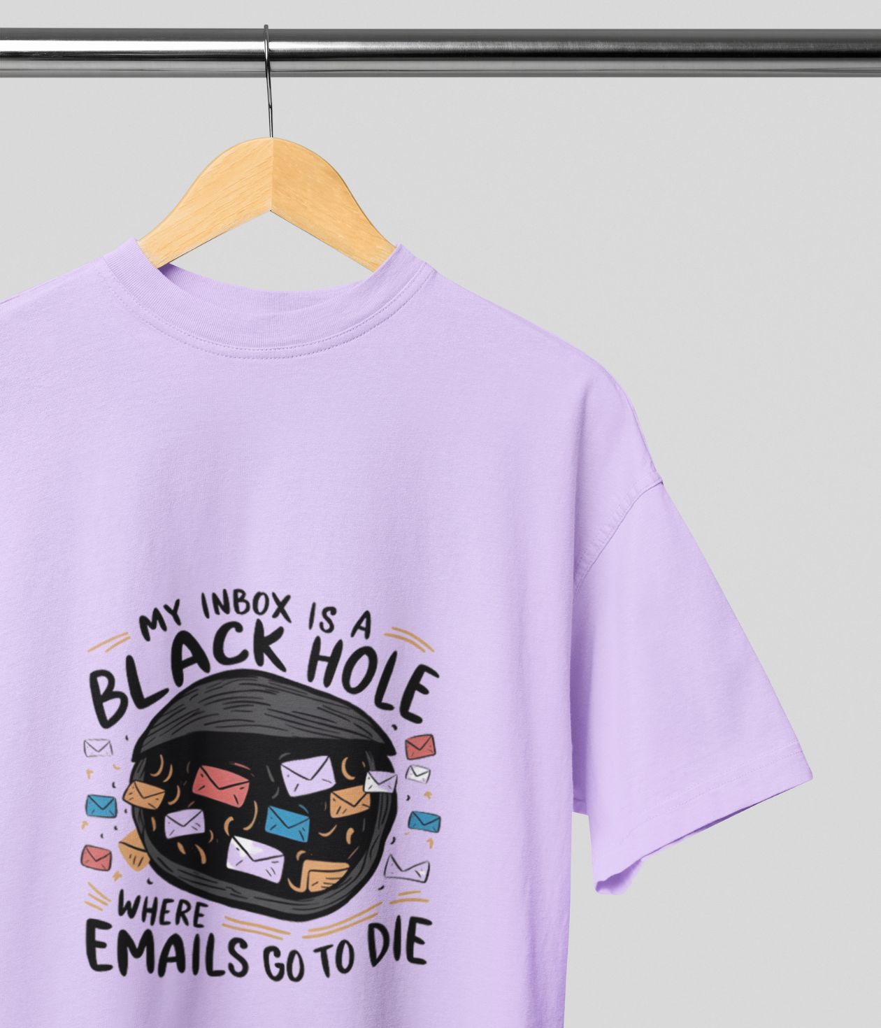 Blackhole - Terry Cotton Oversized T-Shirt - aiink