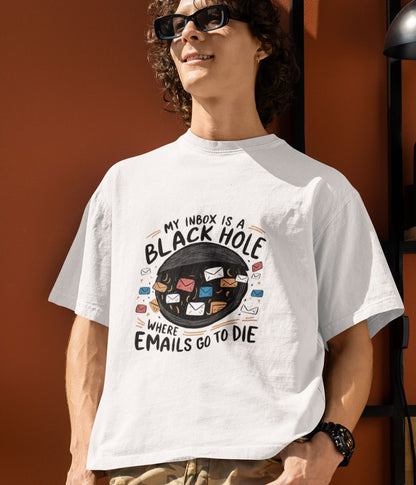 Blackhole - Terry Cotton Oversized T-Shirt - aiink