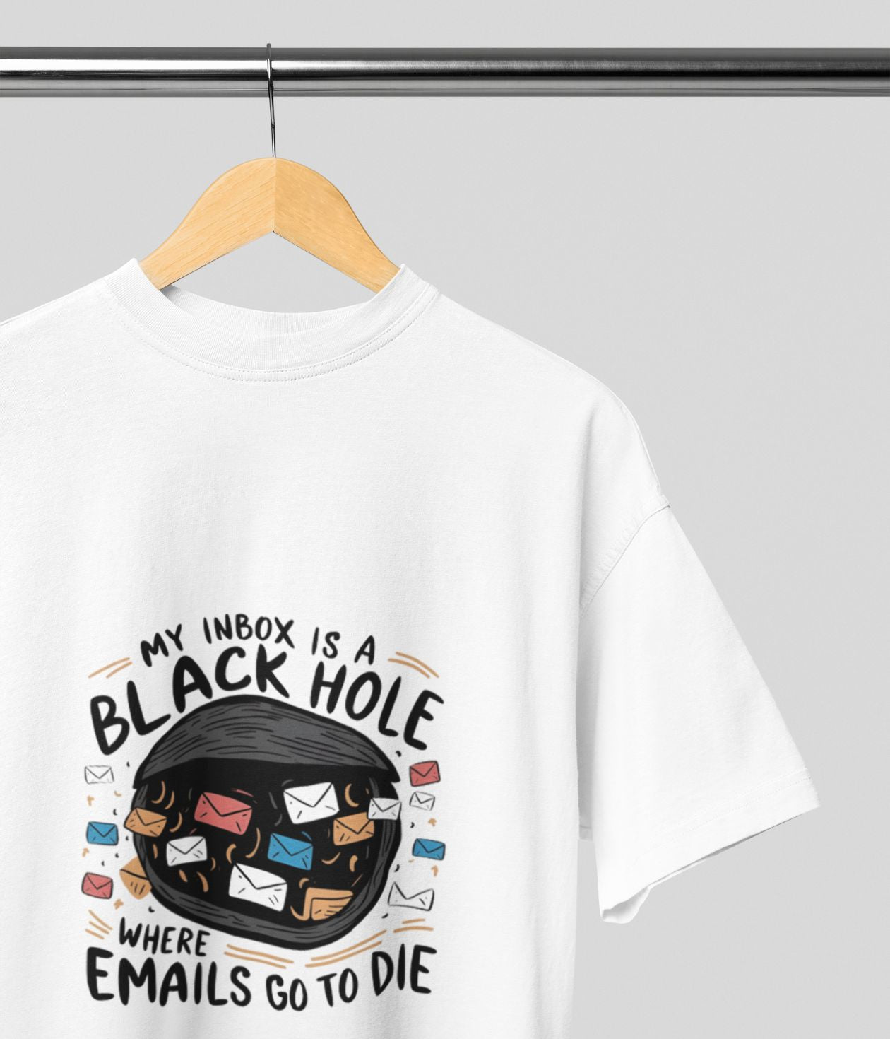 Blackhole - Terry Cotton Oversized T-Shirt - aiink