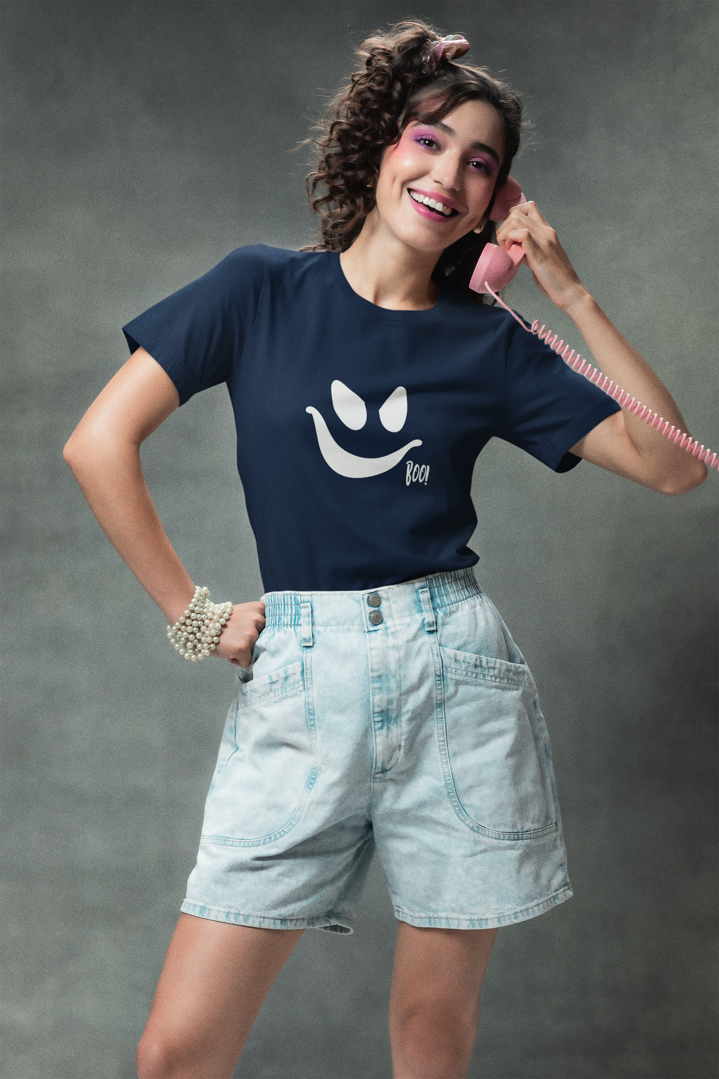 Boo! - Women's Supima Cotton T-Shirt - aiink