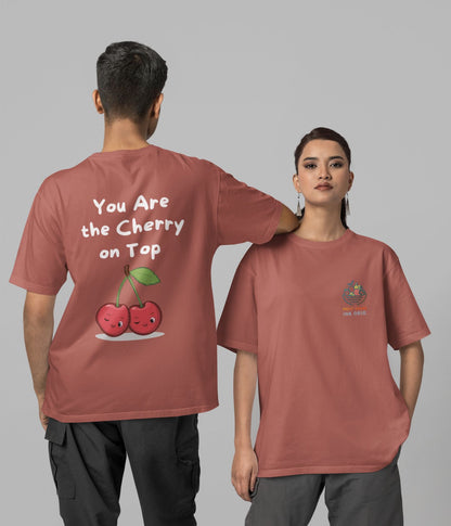 Cherry On Top - Unisex Oversized Classic T-Shirt - Dark - aiink