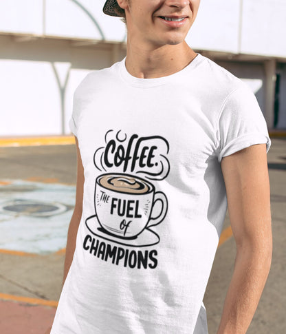 Coffee is a Fuel - Men's Supima Cotton T-Shirt Light - aiink