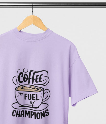 Coffee is a Fuel - Terry Cotton Oversized T-Shirt - aiink