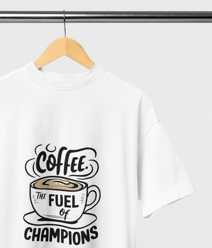 Coffee is a Fuel - Terry Cotton Oversized T-Shirt - aiink