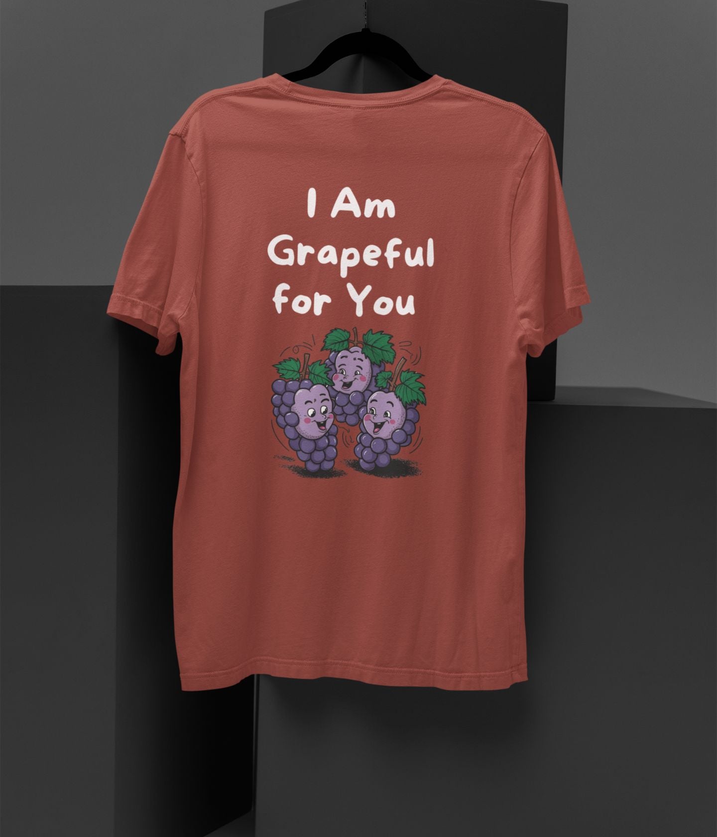 I Am So Grapeful For You - Unisex Oversized Classic T-Shirt - Dark - aiink