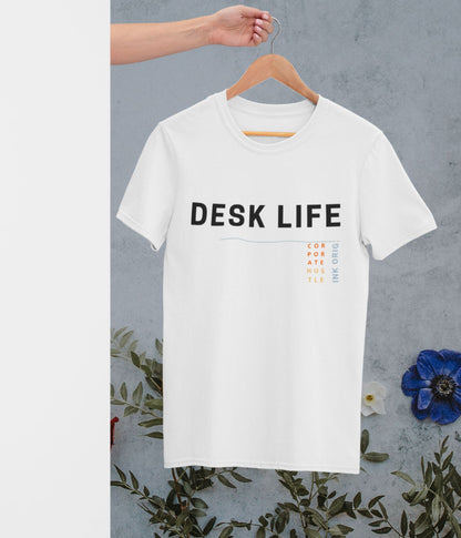 Desk Life - Unisex Classic T-Shirt - White - aiink