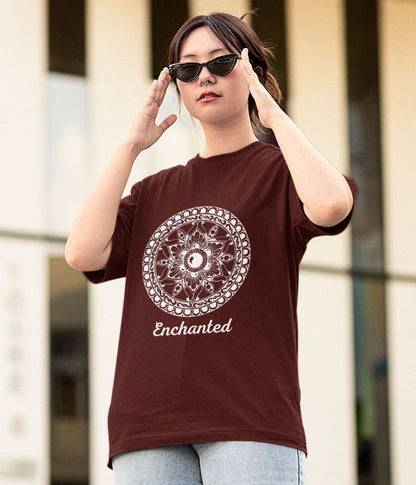 Enchanted - Terry Oversized T-Shirt - Dark - aiink