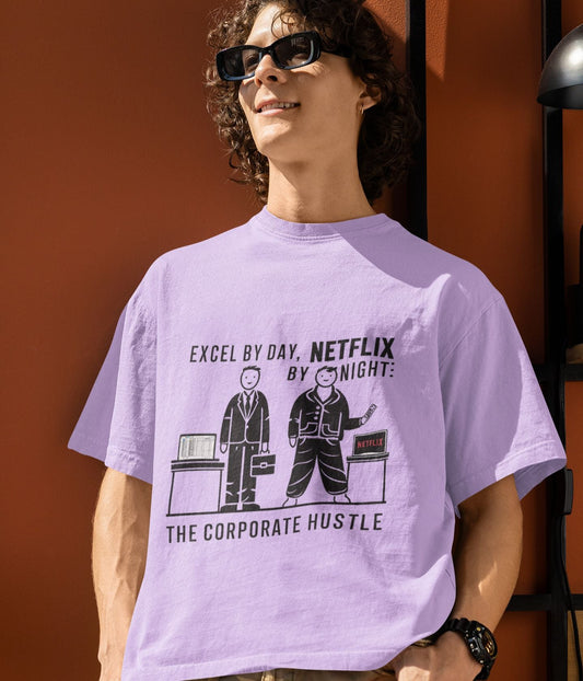 Excel Netflix 2.0 - Men's Terry Oversized T-Shirt - aiink