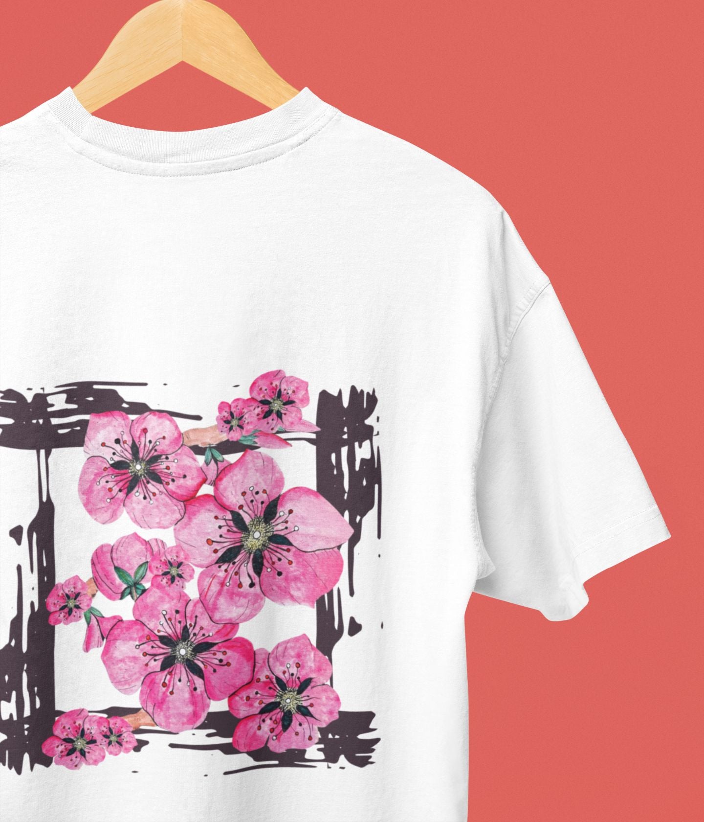 Flower Frame - Oversized Classic T-Shirt - aiink