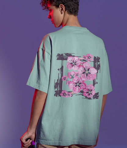 Flower Frame - Terry Oversized T-Shirt - aiink