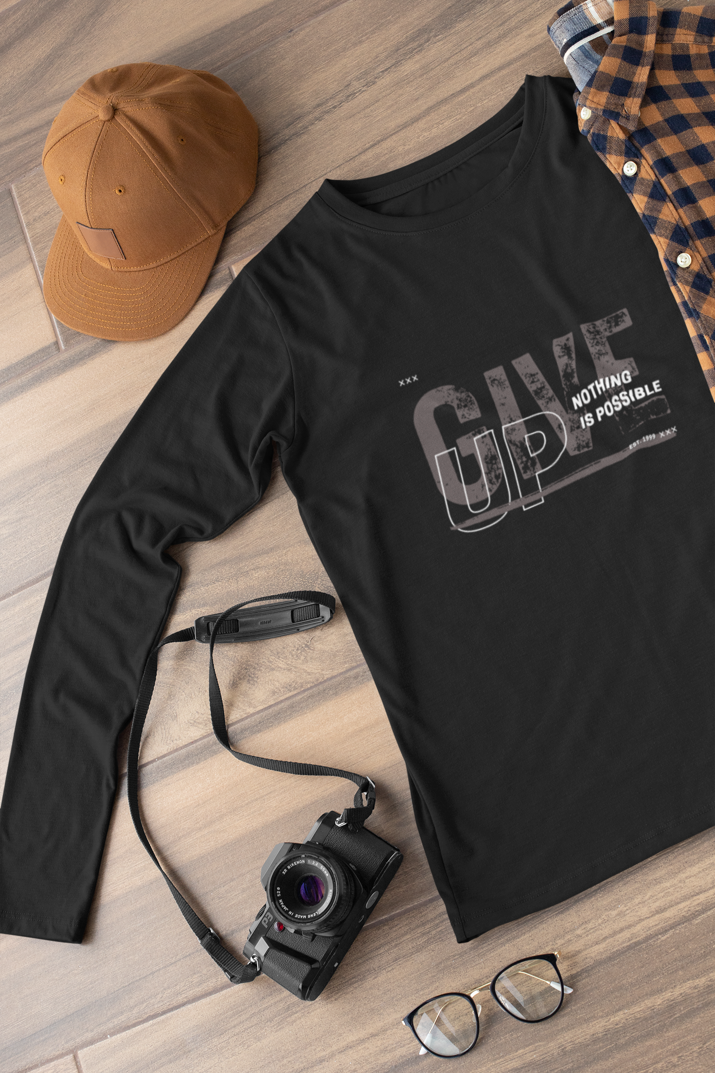 Give Up! - Men's Full Sleeve T-Shirt - aiink