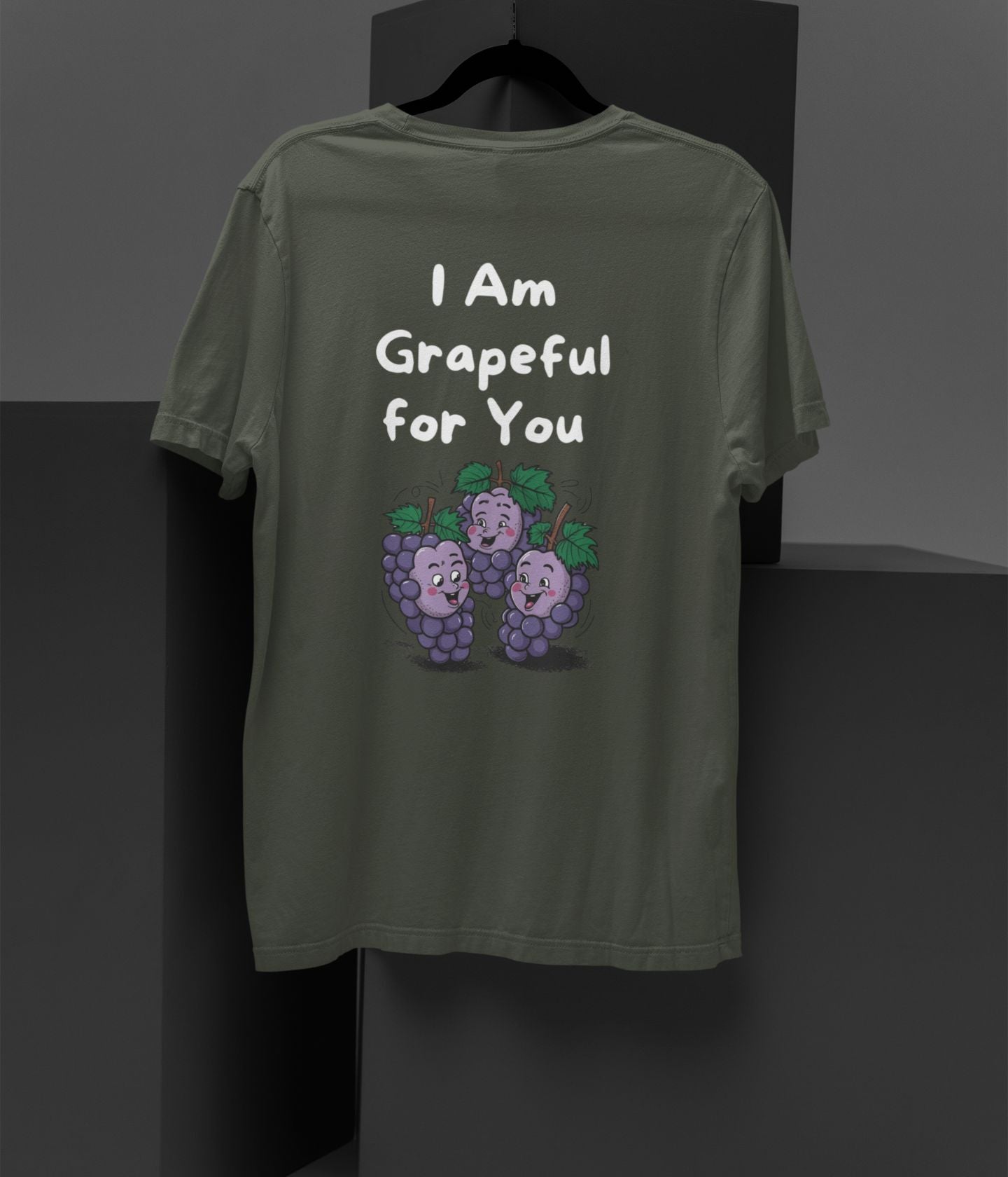 I Am So Grapeful For You - Unisex Oversized Classic T-Shirt - Dark - aiink