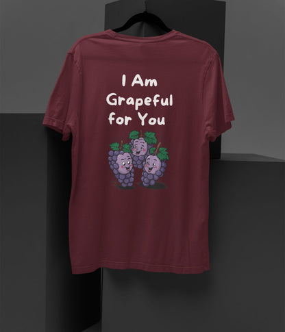 I Am So Grapeful For You - Unisex Oversized Classic T-Shirt - Dark - aiink