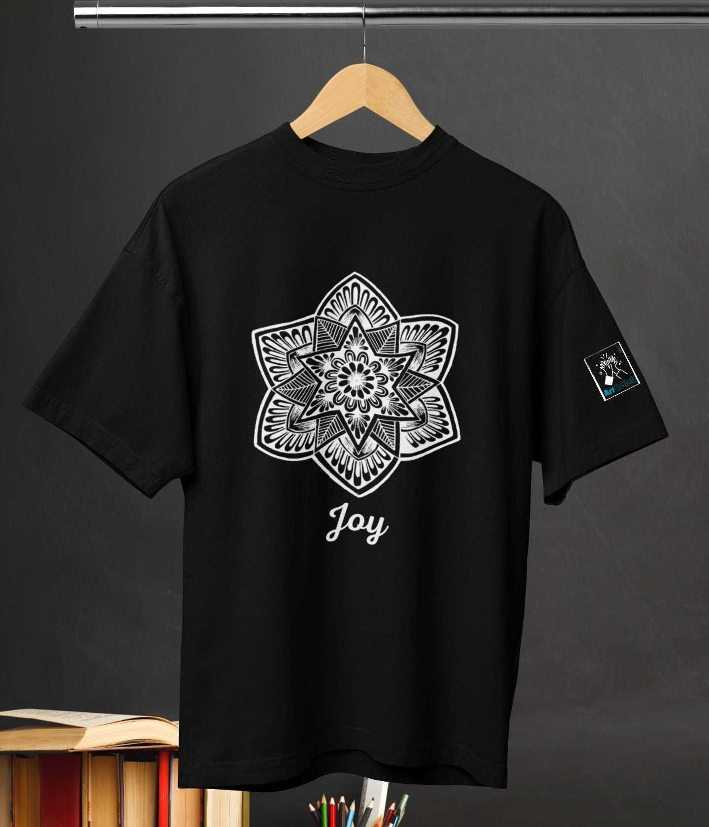 Joy - Terry Oversized T-Shirt - Dark - aiink