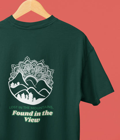 Lost In The Mountains - Oversized Classic T-Shirt - Dark Ai Ink™