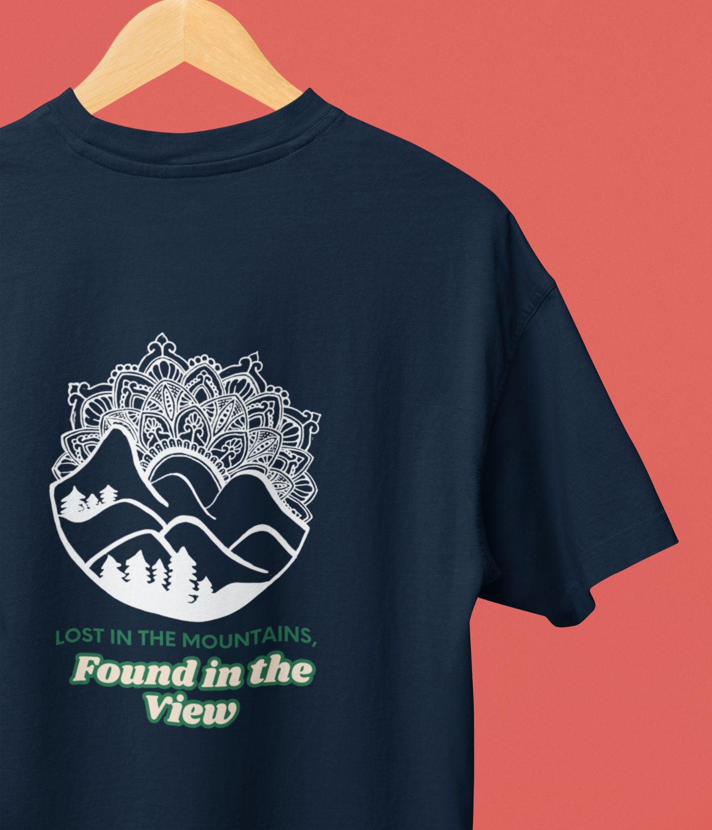 Lost In The Mountains - Oversized Classic T-Shirt - Dark Ai Ink™