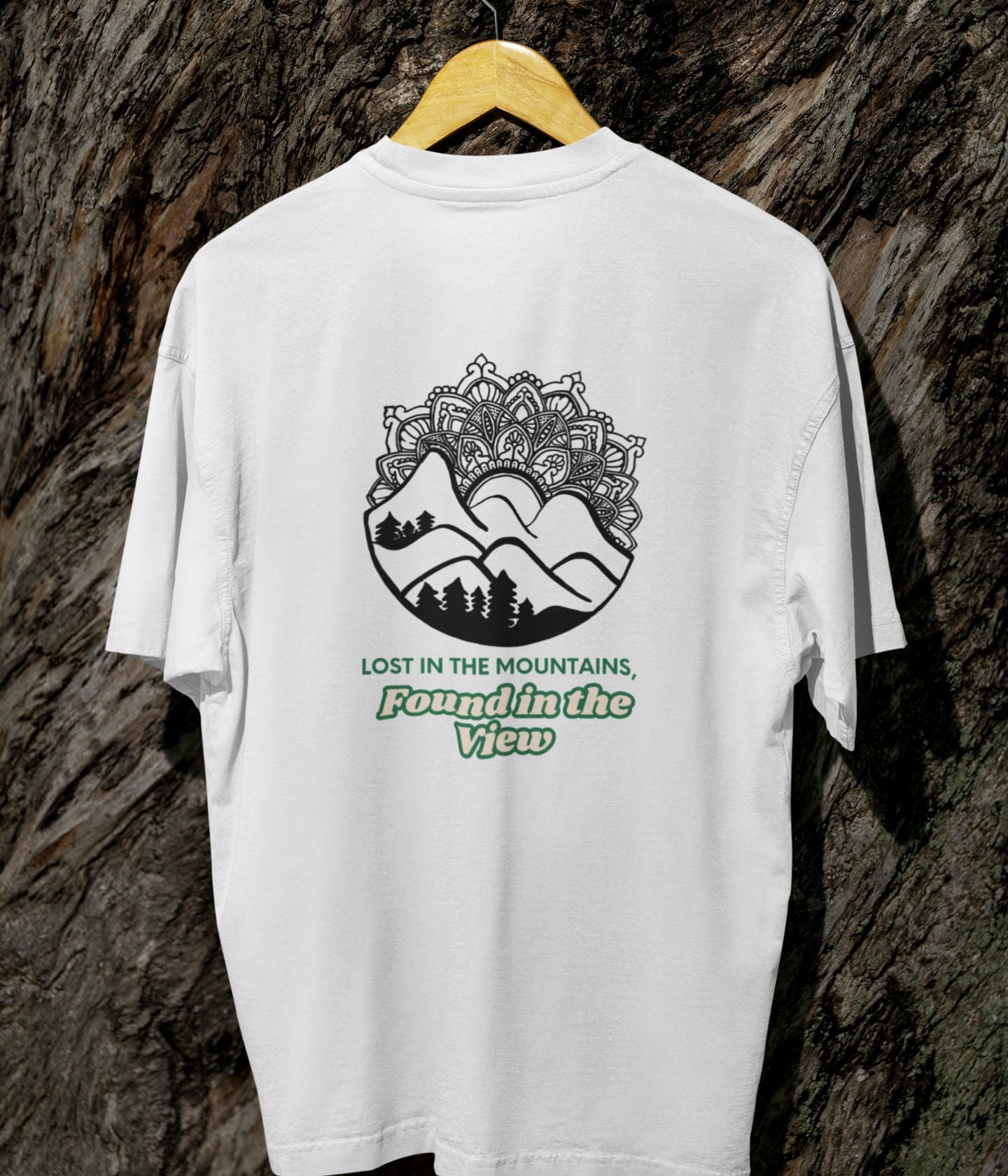 Lost In The Mountains - Terry Oversized T-Shirt Ai Ink™