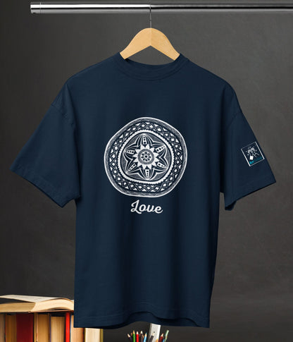 Love - Terry Oversized T-Shirt - Dark - aiink