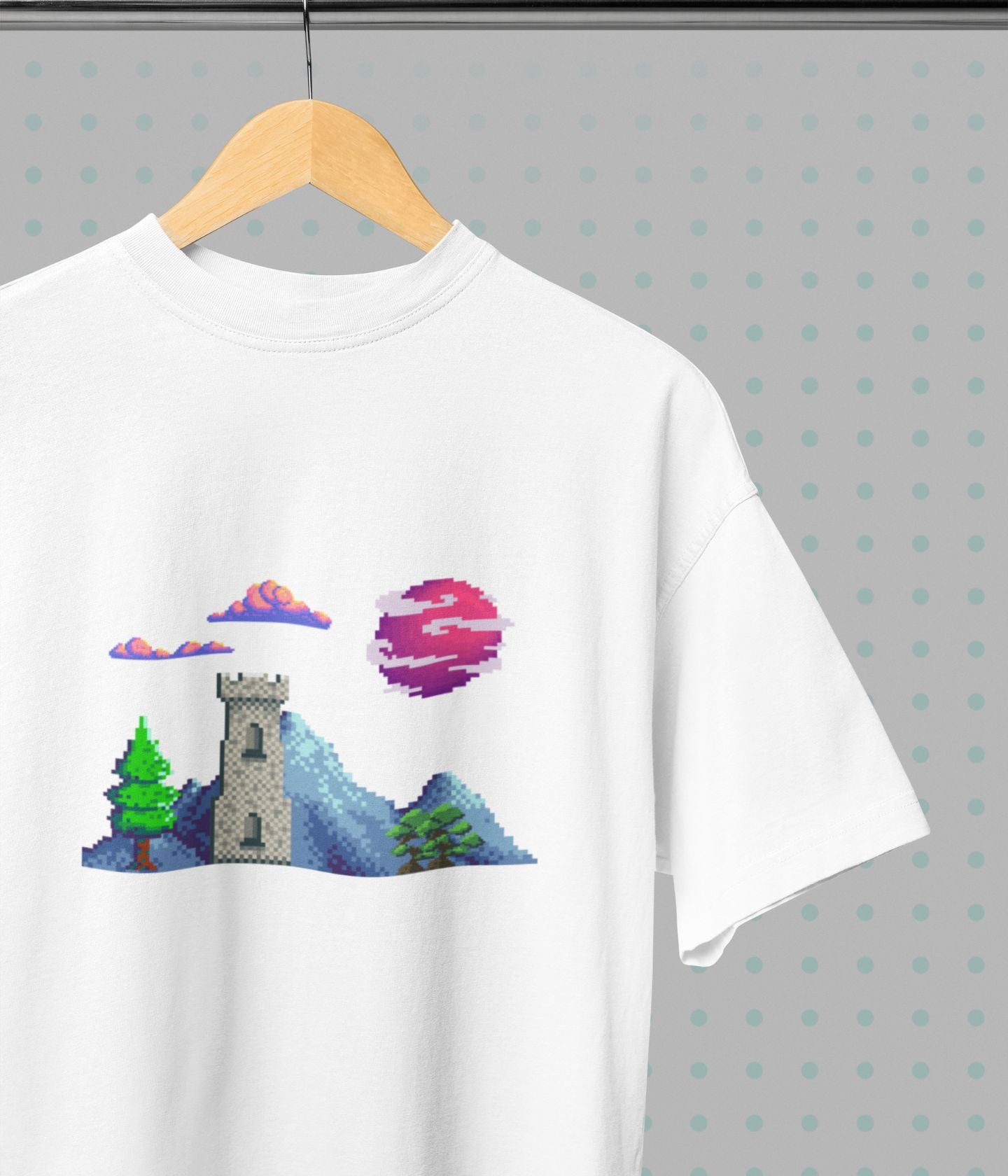 Lunar Castle - Oversized Classic T-Shirt Ai Ink™