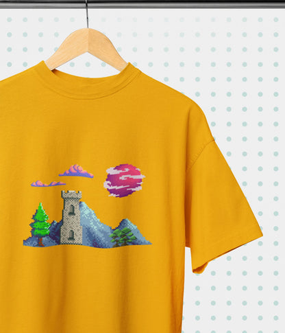 Lunar Castle - Oversized Classic T-Shirt Ai Ink™