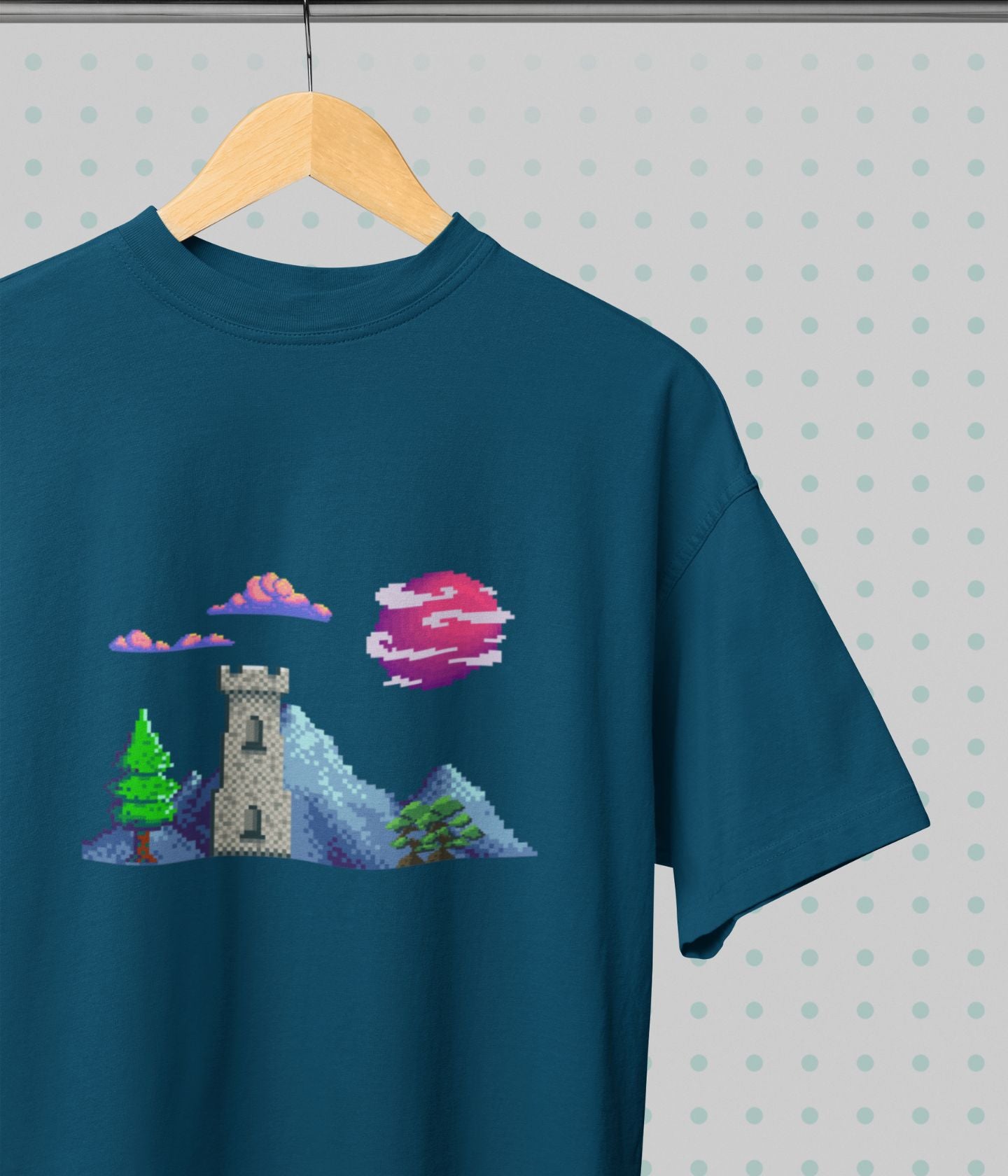 Lunar Castle - Oversized Classic T-Shirt - Dark Ai Ink™