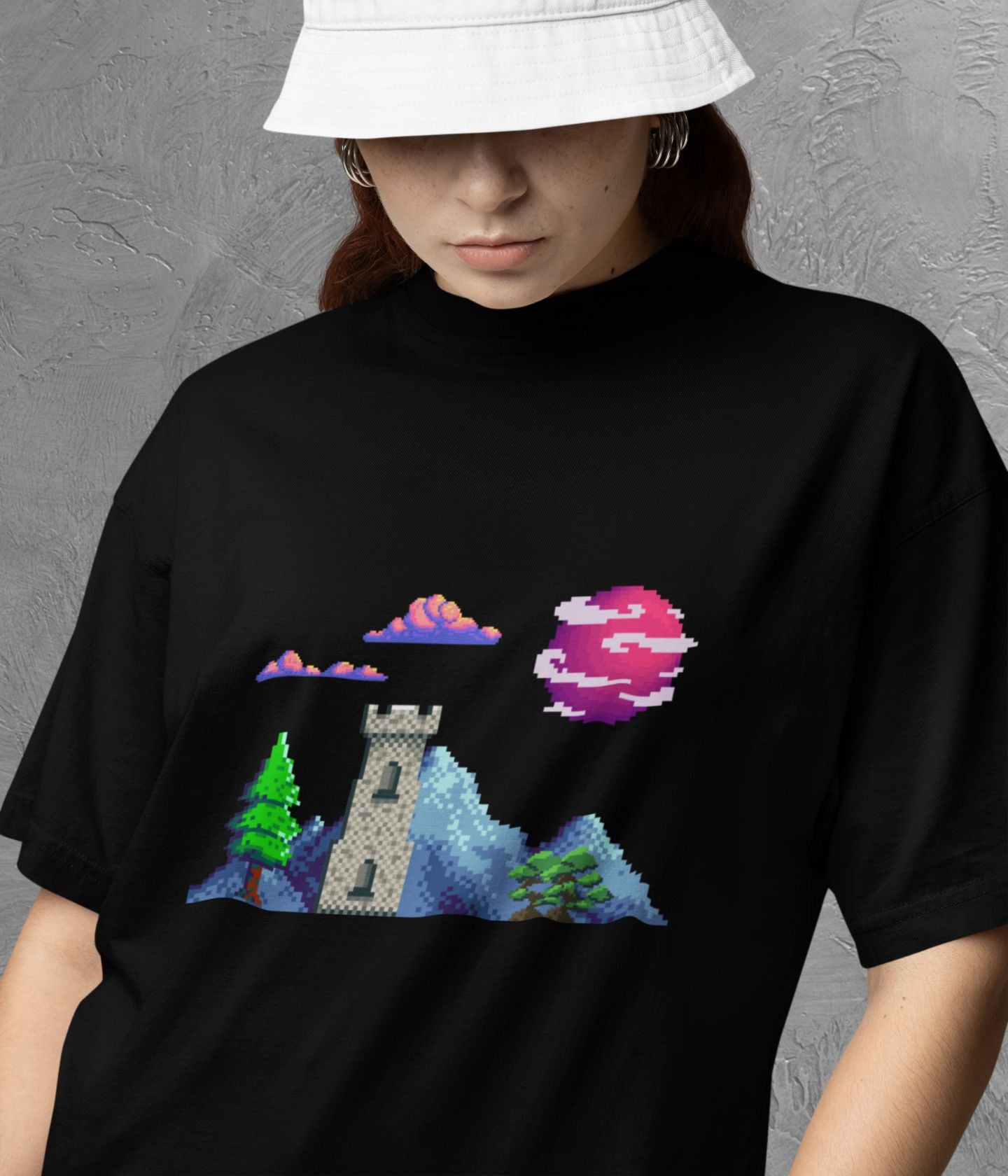 Lunar Castle - Oversized Classic T-Shirt - Dark Ai Ink™