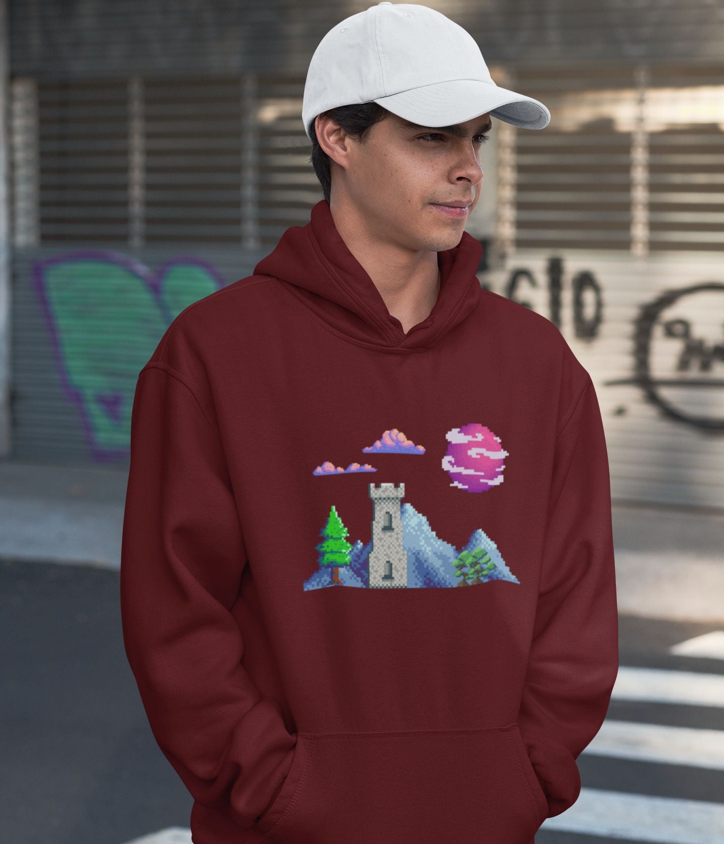 Lunar Castle - Unisex Hoodie - Dark Ai Ink™