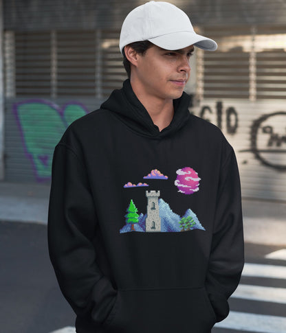 Lunar Castle - Unisex Hoodie - Dark Ai Ink™