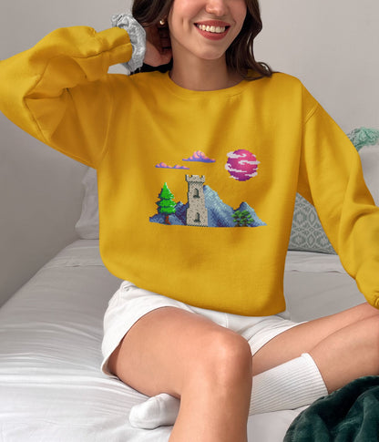 Lunar Castle - Unisex Sweatshirt Ai Ink™