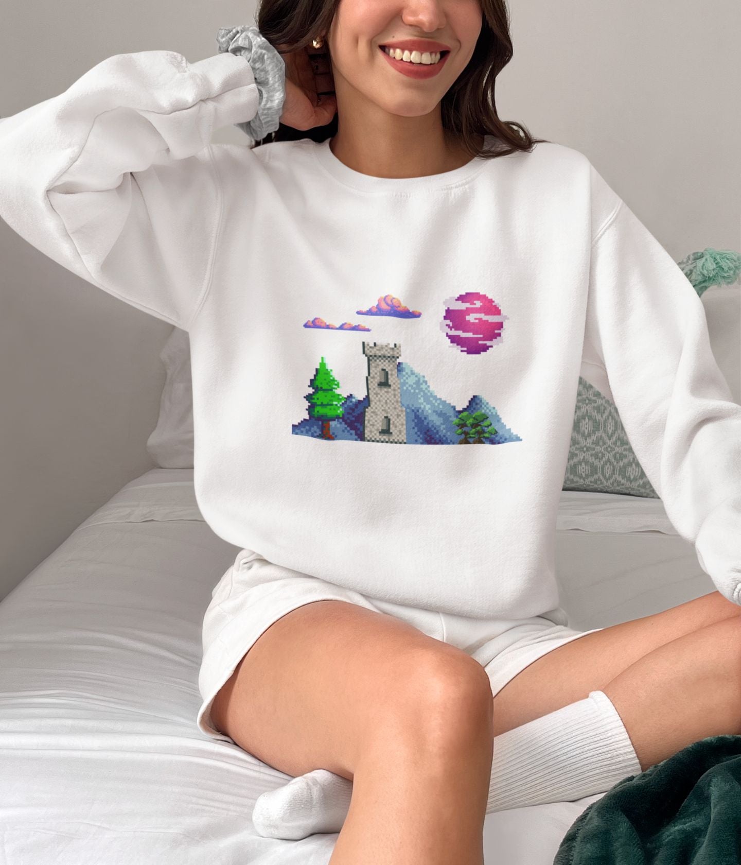 Lunar Castle - Unisex Sweatshirt Ai Ink™